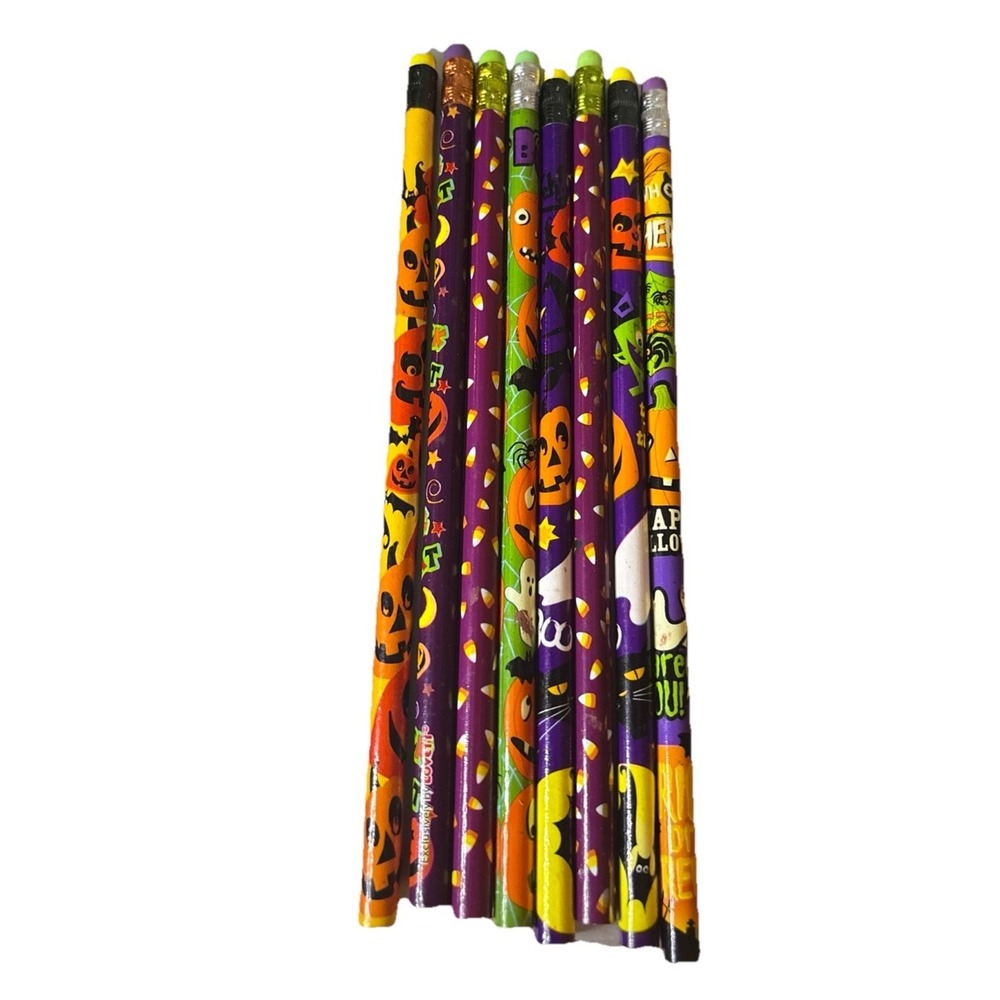 Halloween Pencils Lot Of 9 And One Lisa Frank Halloween Mechanical Pencil‎